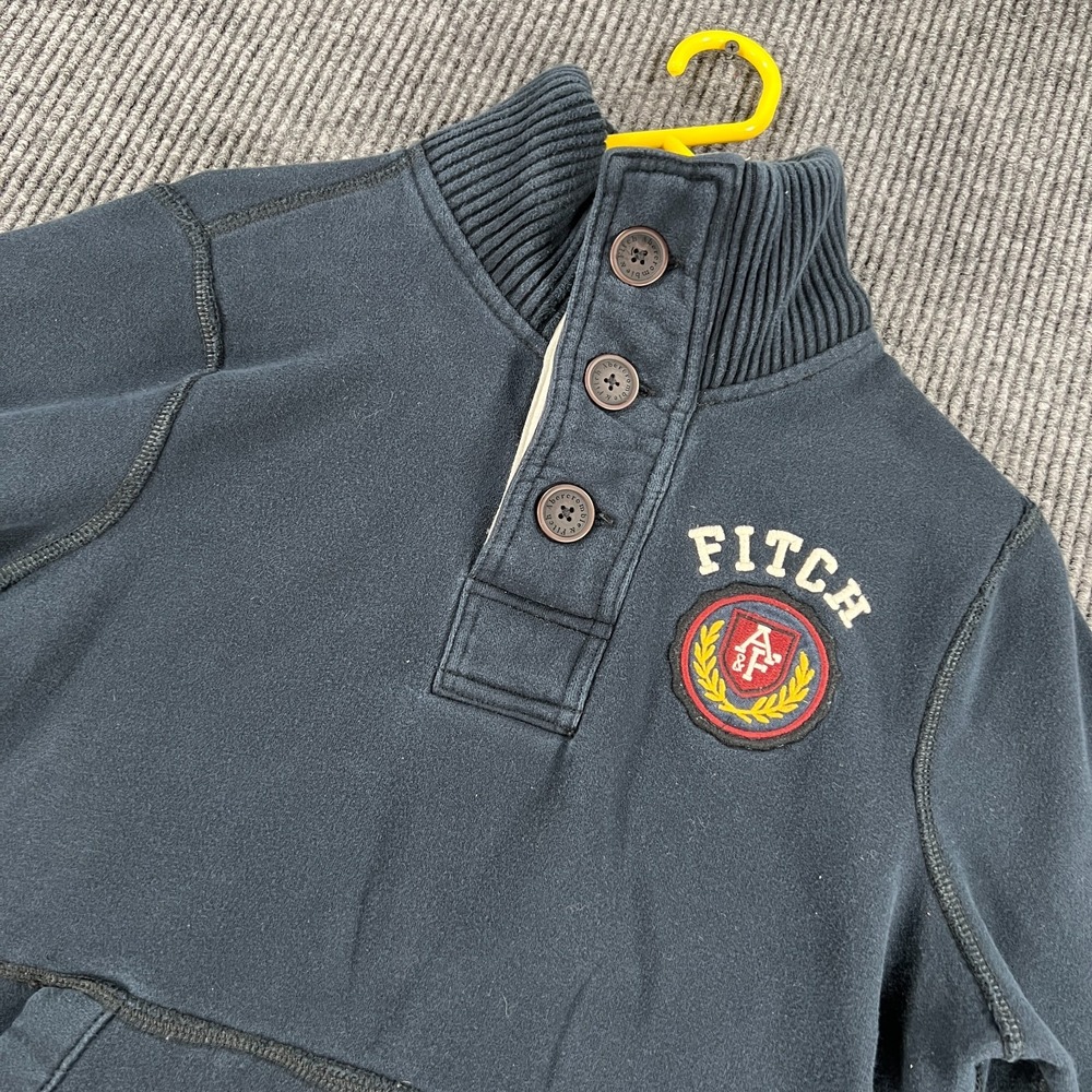 Vintage Abercrombie & Fitch Muscle Sweatshirt Mens Medium Navy Blue Long Sleeve